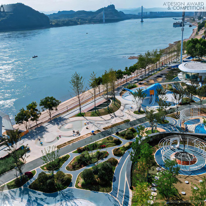 Yichang Riverside Park Public Spaces by Jiangsu Architetural Landscape Design Institute Co., Ltd