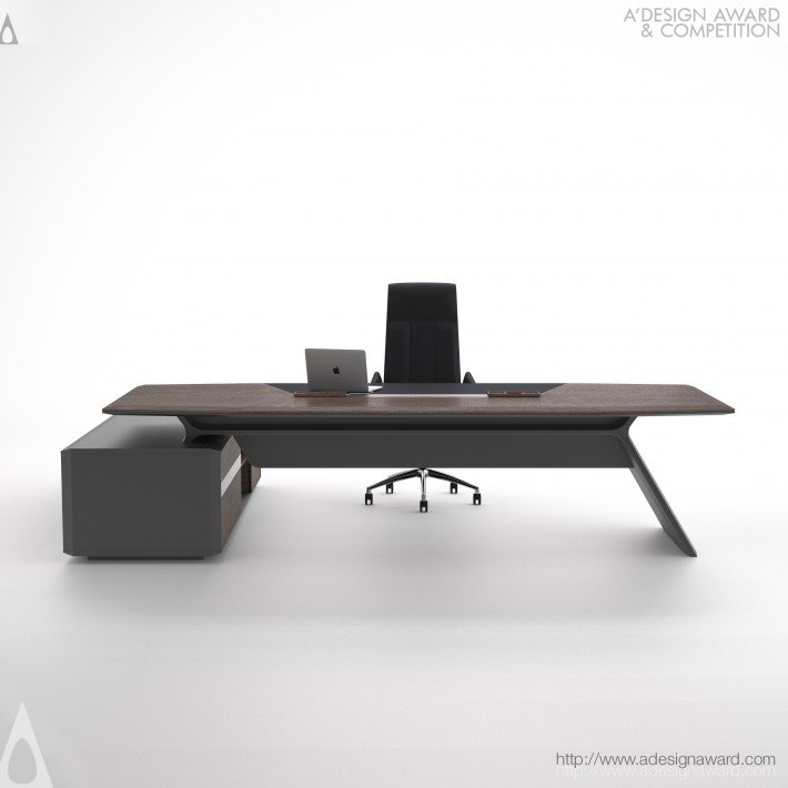 Aulenti Executive Office Desk by Steven Zhang