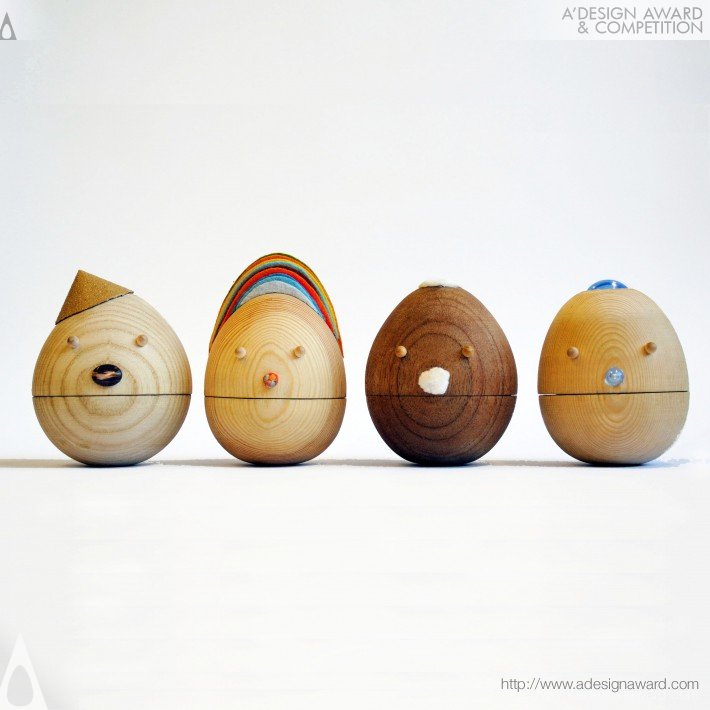 Tumbler&quot; Contentment &quot Roly Poly, Movable Wooden Toys by Sha Yang