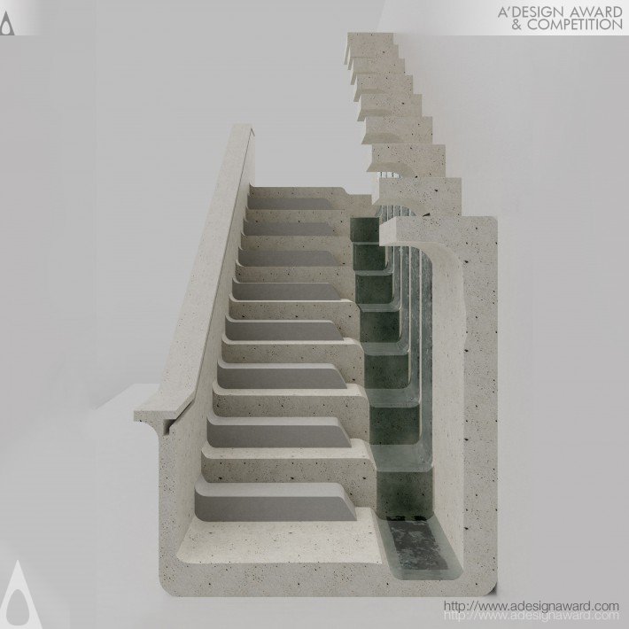 Karst Water Filtration Staircase by Chi-Hao Chiang