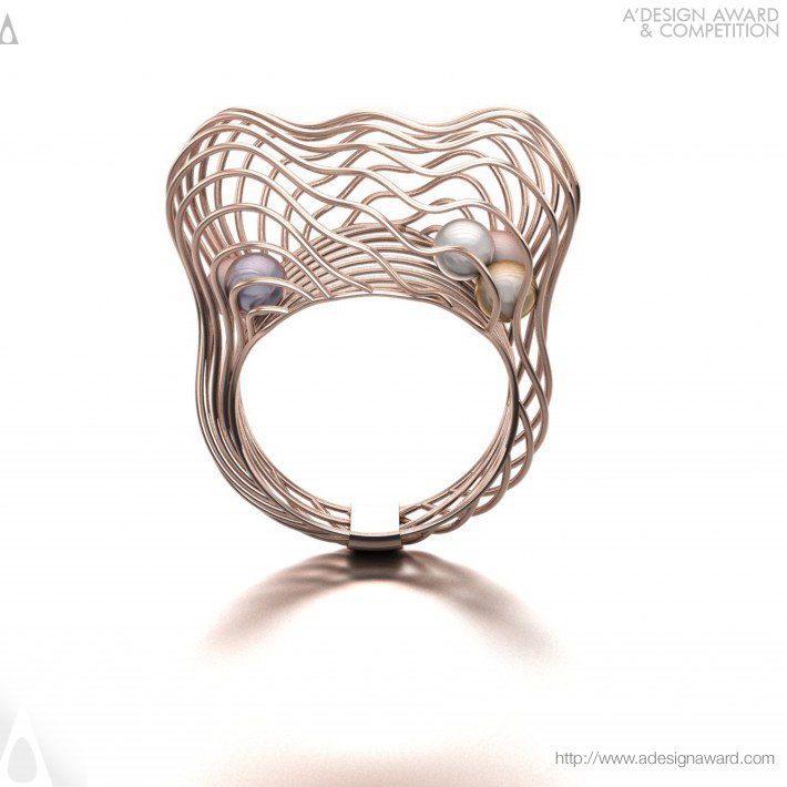 Dancing Pearls Ring by Asal Najafi