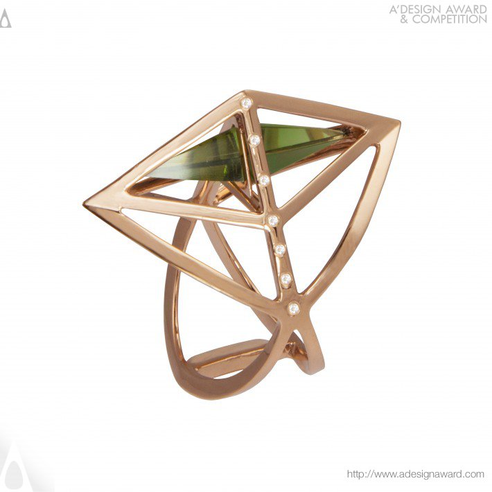 Tetrahedron Ring by Amanda Gerbasi