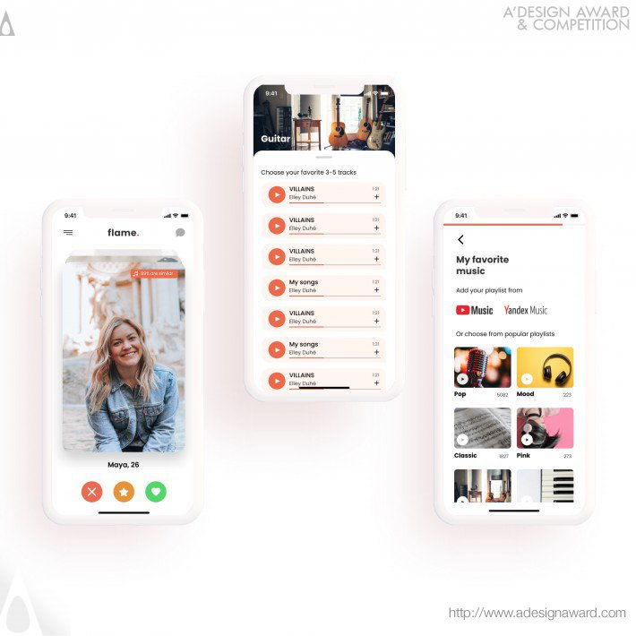 Flame Dating Mobile Application by Artur Konariev