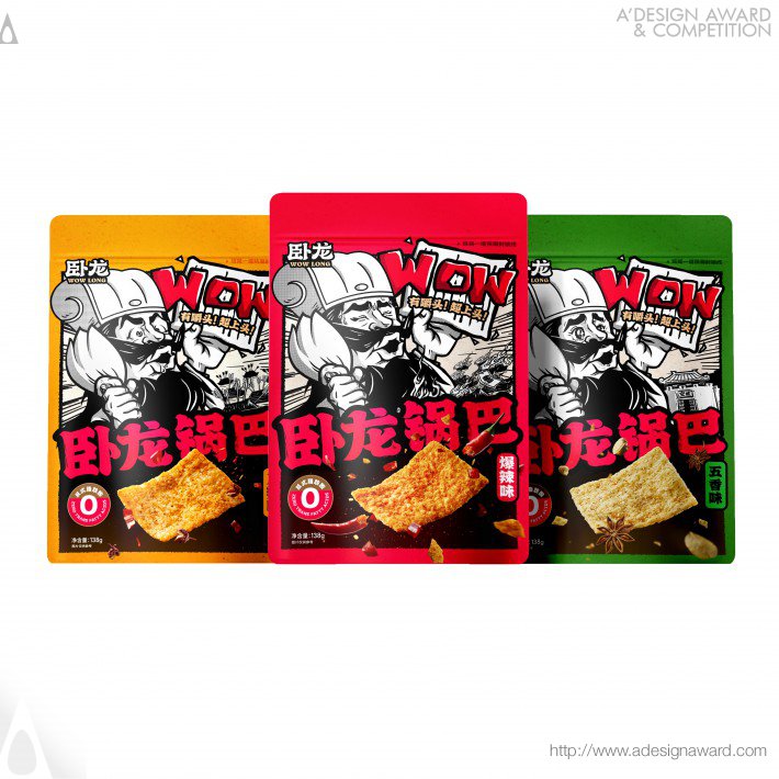 Wow Long Rice Crust Snack Packaging by Guan Zi