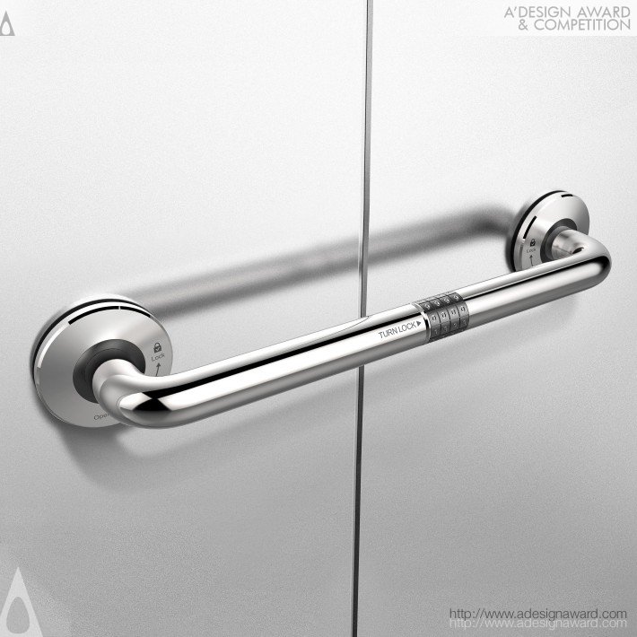 Turn-Lock Combined Door Handle and Coded Lock by inDare Design