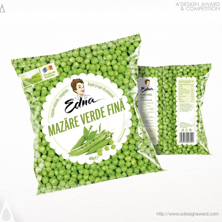 Ampro Design - Edna Frozen Vegetables Frozen Vegetables Packaging Design Range