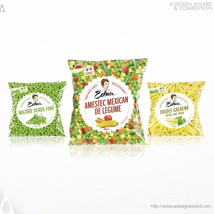 Edna Frozen Vegetables Frozen Vegetables Packaging Design Range by Ampro Design