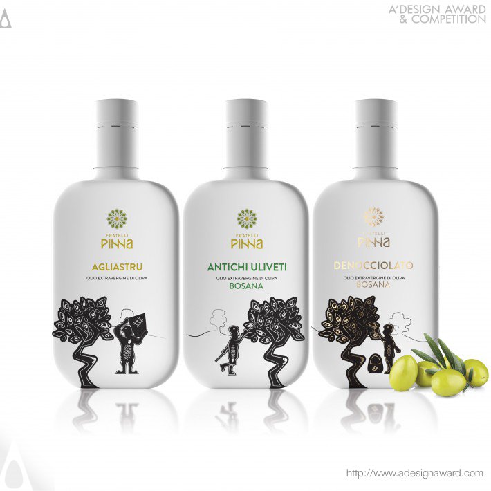 Pinna Olive Oils Labels by Giovanni Murgia