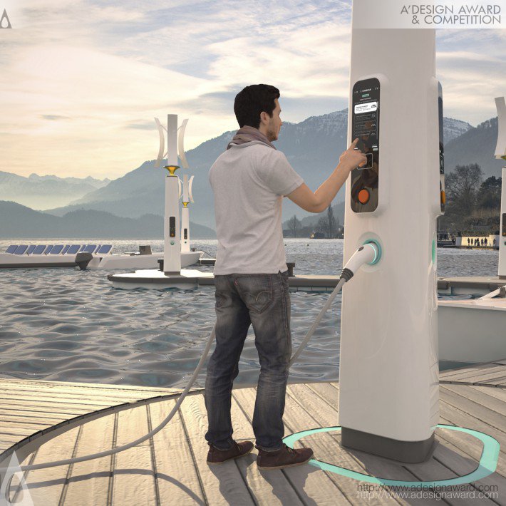 E-Harbour E-Boat Charging Station On Water by Yigang Shen