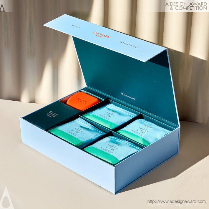 Uniform Teeth Dental Clear Aligner Packaging by Jiwon Chong