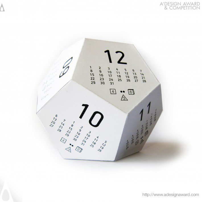 Dicecal Multifunctional Calendar by Andrea Kis