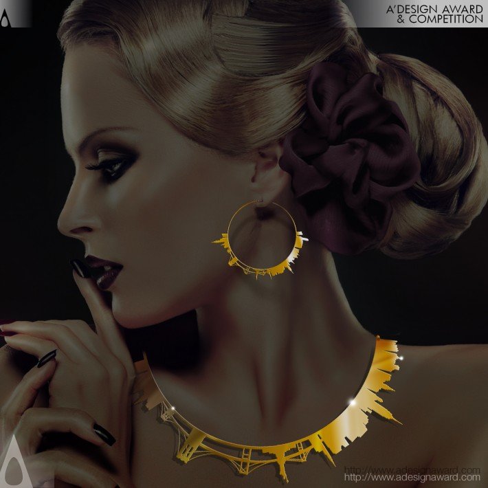 Evgeniya Matsukevich - Golden Cities Necklace, Earrings