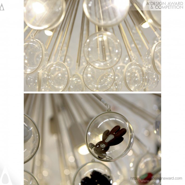 Lam Wai Ming Pendant Lamp With Hanging Capsules