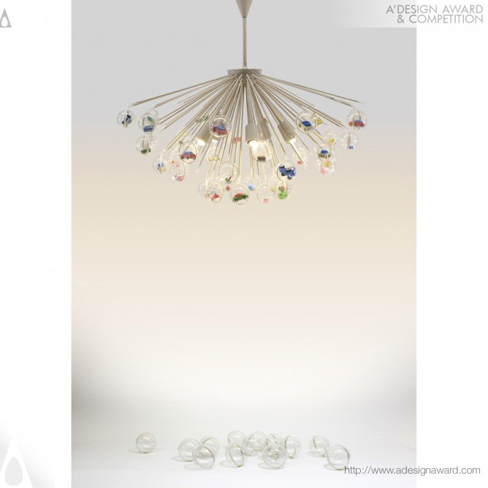 Capsule Lamp Pendant Lamp With Hanging Capsules by Lam Wai Ming