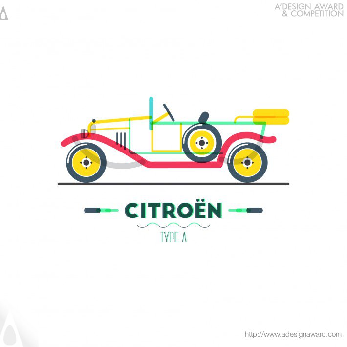 Citroen in Lines by Nikolay Ivanov