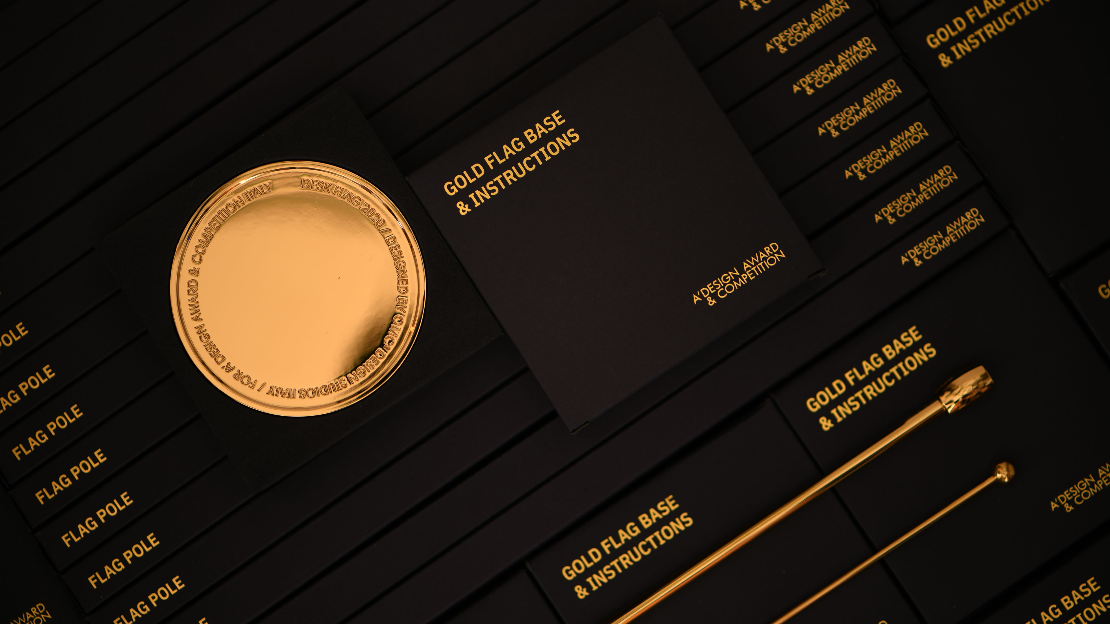 Design Award Merchandise Gold Flag